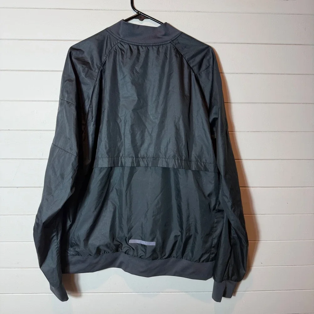 Nike Running Mens XL Black‎ Full Zip Shield Flash Windbreaker Jacket